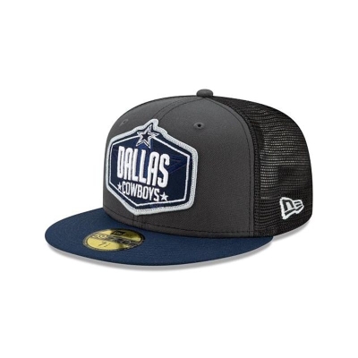 Grey Dallas Cowboys Hat - New Era NFL NFL Draft 59FIFTY Fitted Caps USA5087214